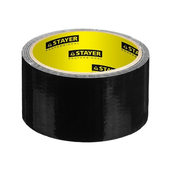 Армированная лента, STAYER Professional 12086-50-50, универсальная, влагостойкая, 48мм х 45м ,черная