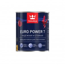 Краска интерьерная EURO POWER 7А мат стойкая к мытью 0,9 л