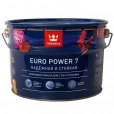 Краска интерьерная EURO POWER 7А мат стойкая к мытью 9 л