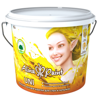 Краска водоэмульсионная, Alina Paint UNI, 3 кг (интерьерная, супермоющаяся, всесезонная)