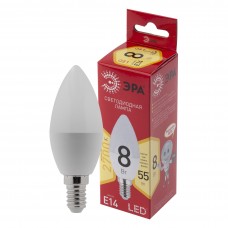 Лампочка светодиодная ЭРА RED LINE LED B35-8W-827-E14 R Е14 8 Вт свеча теплый белый свет