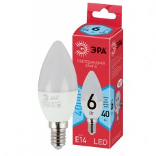 Лампочка светодиодная ЭРА RED LINE LED B35-6W-840-E14 R E14 6 Вт свеча нейтральный белый свет